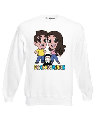 Felpa girocollo dei Dinsieme Erick e Dominick t-shirt bambino bambina youtuber 2