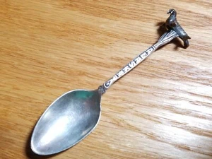 Cuchara de recuerdo de plata esterlina con tapa de morsa de Alaska de anclaje vintage RARA X167C - Imagen 1 de 8