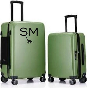 Personalised Dinosaur Suitcase Luggage Vinyl Sticker Initial Decals PG122 - Picture 1 of 1