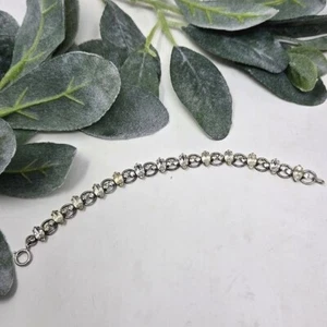 VAN DELL Vintage Sterling Silver Rhinestone Bracelet 12.71 Grams - Picture 1 of 7