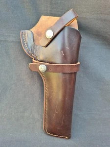 VINTAGE BUCHEIMER 11 LEATHER HOLSTER RH EX COND 5-1/2 & 6" COLT S&W REV 14S - Picture 1 of 14