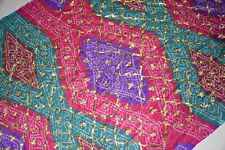 Bandhej Dupatta Long Indian Hijab Women Scarf Floral Hand Embroidery Veil Stole