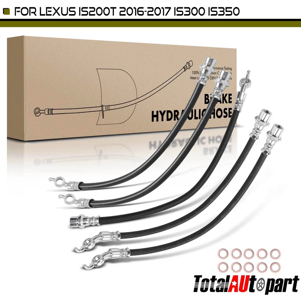 Manguera hidráulica de freno delantera y trasera 4 piezas para Lexus IS200t 2016-2017 IS300 IS350 Foto 1 de 4