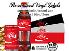 Personalised Coca-Cola Label Sticker Custom Name Can Bottle Party Favour Gifts