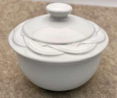 Pfaltzgraff Arcadia White Ceramic Lidded Sugar Bowl Round Replacement Piece Nice - Image 1 of 4