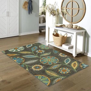 Maples Rugs Reggie Floral Area Rug - Made in USA - Washable, Non Slip Mats fo... - Picture 1 of 6