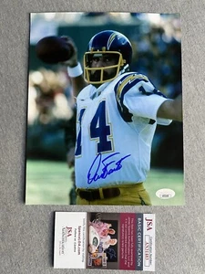 SAN DIEGO CHARGERS- DAN FOUTS AUTOGRAPH 8x10 ACTION PHOTO JSA AN31483 - Picture 1 of 1