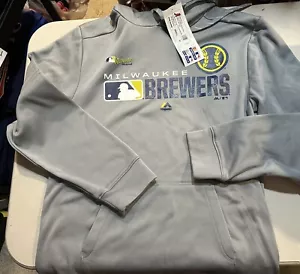 Milwaukee Brewers Mlb Authentic Collection MLB Playoffs Hoodie (S) Neu mit Etikett $ 80 Etikett - Bild 1 von 4