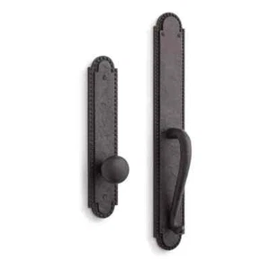 Signature Hardware Marconi Solid Bronze Door Handle set -No Backset -Dark Bronze - Picture 1 of 7