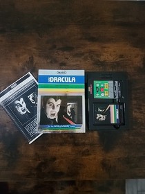 Dracula Intellivision 1983 CIB W/ Manual and Card Overlays good Condition
