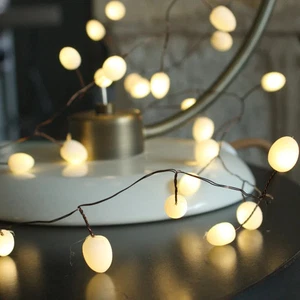 Teardrops opaque 60 LED Indoor Light Chain With Timer - Battery Powered - Picture 1 of 4