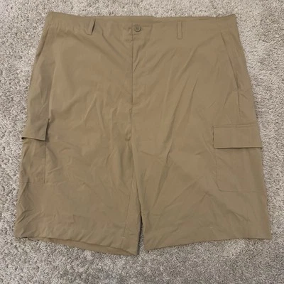 Roundtree & Yorke Performance 短裤男式 44 卡其色棕褐色平底弹力 11 英寸内缝 — 第 1/4 张图片