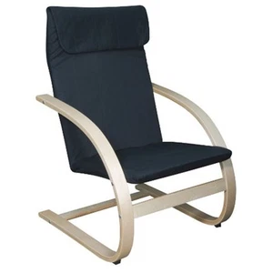 Niche Mia Bentwood Reclining Chair- Natural/ Black - Picture 1 of 2