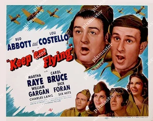 ABBOTT & COSTELLO in KEEP EM' FLYING 1941 11 X 14 LOBBY TITLE CARD - Foto 1 di 1