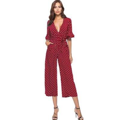 Herbst Neue Mode Frauen Radpunkt Overall V-Ausschnitt  Overall Geschichtete2231 - Bild 1 von 2