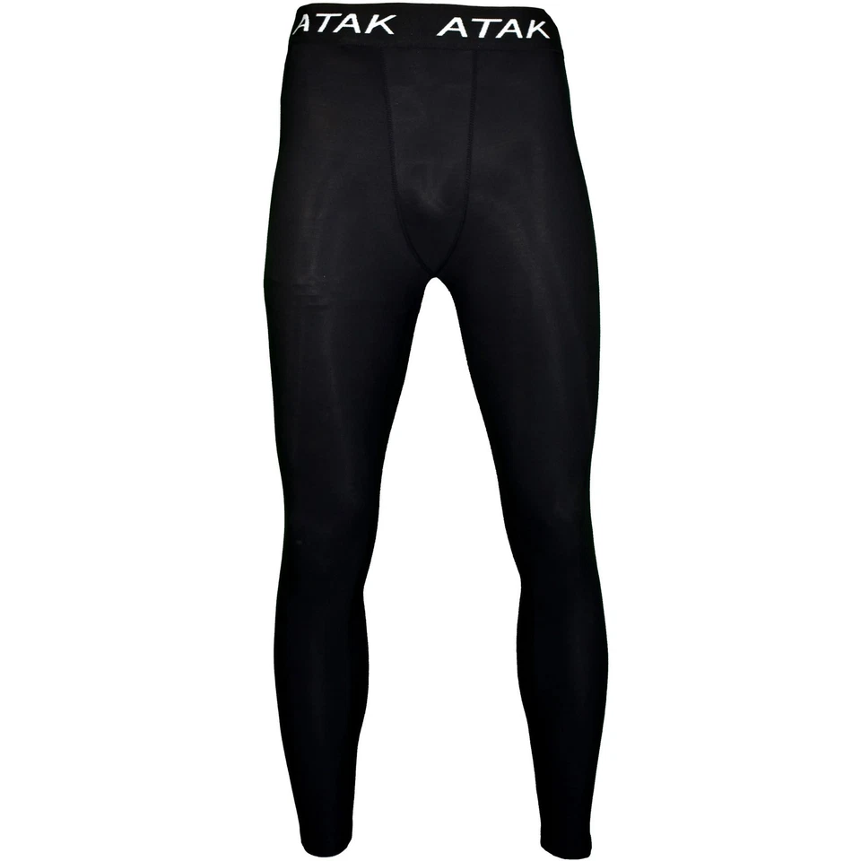 ATAK Mens Thermal Sports Active Base Layer Compression Tights Bottoms - Black - Image 1 of 1