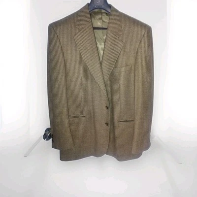 2 Button Brown Wool Blazer Jacket Men's 44R - Image 1 of 3