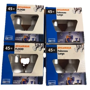 8– SYLVANIA 45w R20 Flood Light Bulbs 45r20/rp/2   14997 - Picture 1 of 3