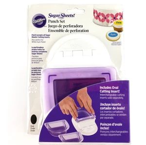 Wilton Cake Decorating Fondant Sugar Sheets Oval Shape Punch Cutter Set NIP - Picture 1 of 6