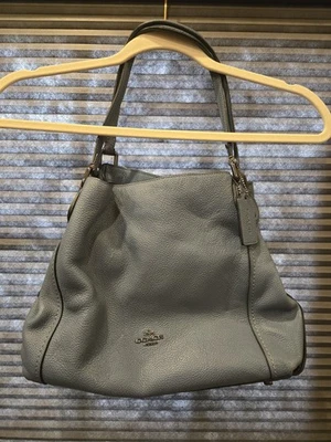 Bolso Cartera Coach Edie 31 Cuero Azul Foto 1 de 4