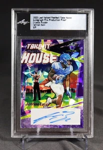 2022 Leaf Valiant Football Jerrion Ealy Take it to the House Crystal Purple Auto - Picture 1 of 2