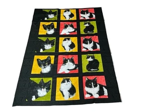 Tuxedo Cats Cotton Fabric from Exclusively Quilters 1.5 Yards x 44" Wide - Picture 1 of 17