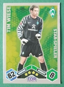 TOPPS Tim Wiese Werder Bremen star player Bundesliga 2010/11 match attax card