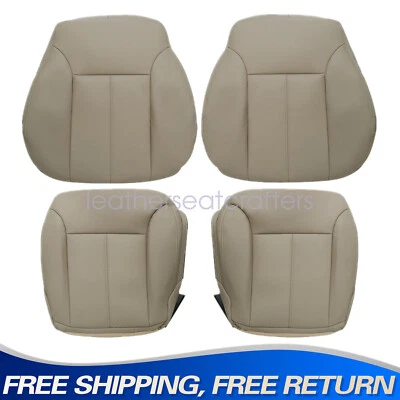 For 07-12 Mercedes Benz GL450 GL500 Driver & Passenger Leather Seat Cover Tan US Foto 1 de 4