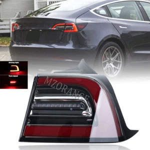 Right TailLight For 2017-2023 Tesla Model 3 Rear Brake Signal Lamp LED Passenger - Picture 1 of 12