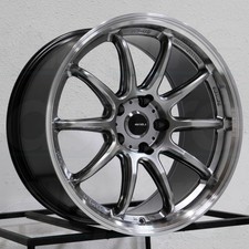 18x8.5/18x9.5 AVID1 AV40 5x100 35/38 Hyper Black Wheels Rims Set(4) 73.1