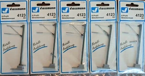 Viessmann 4123 Gauge H0 H-Profile Stretch Mast Lot of Five (5) - New - Picture 1 of 1
