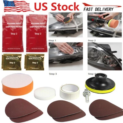 Kits de restauración de faros de coche herramienta de reparación de pulidor de lentes de faros automáticos para Honda Foto 1 de 4