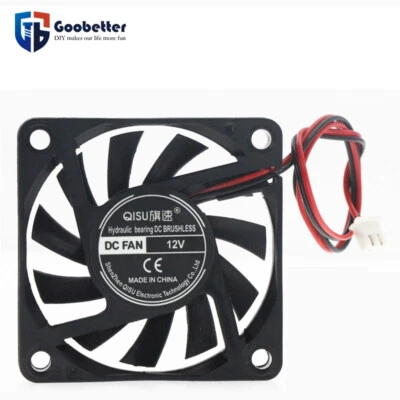 Brushless DC Cooling Fan 60x60x10mm 6010 5V/9V/12V/18V/24V 0.15A 2pin Connector - Image 1 of 4