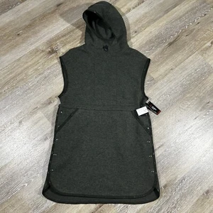 NEW Indygena Tunic Vest Dress Katri Green Bonzai Women’s Small Hood Polartec - Picture 1 of 14