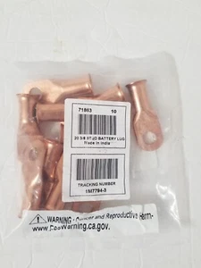 20 3/8 STUD BATTERY LUG 71863 PACK OF 10 - Foto 1 di 2