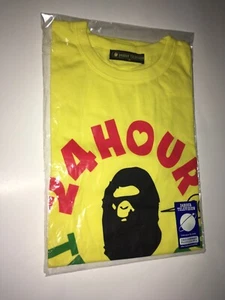 Bape 24 Hour Television Yellow Tee Size M RARE A Bathing Ape Charity Tee 2007 DS - Picture 1 of 9