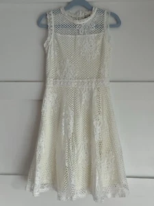 Girls Kidpik White Flower Lace Sleeveless Dress Size M (10) - Picture 1 of 4