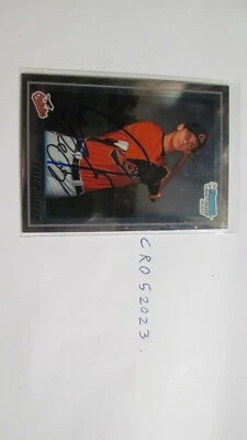 2010 Bowman Chrome Caleb Joseph signed Baseball Card - Image 1 of 2