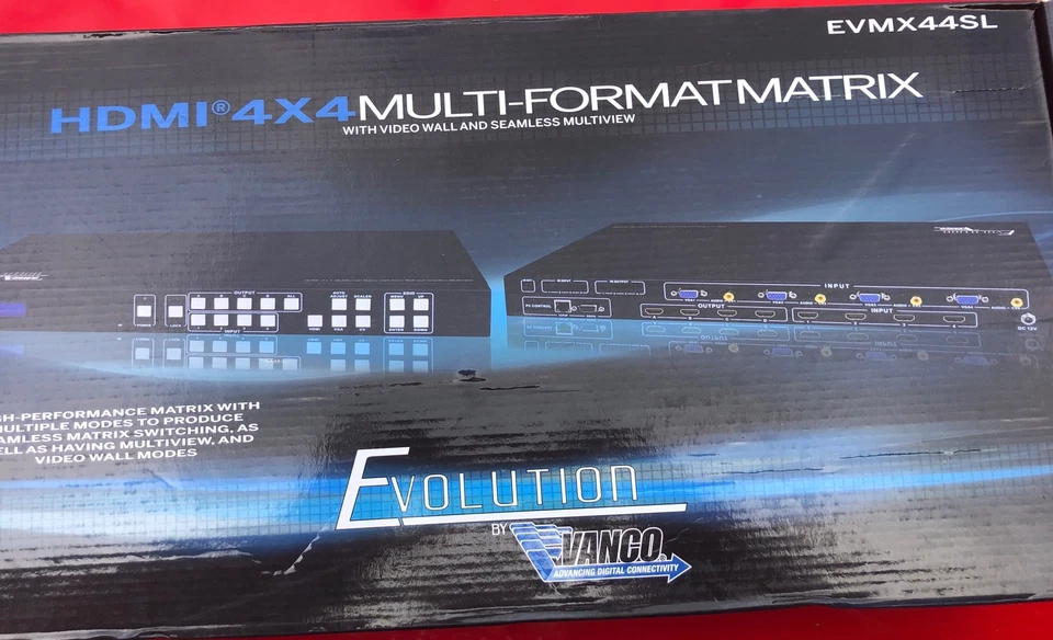 Vanco Evolution EVMX4K44 HDMI 4x4 4K Matrix Selector Switcher - Image 1 of 1