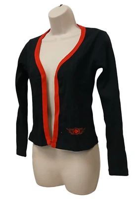 HARLEY DAVIDSON LADIES ALL GEAR UP CREST BLACK/RED LONG SLEEVE LIGHT JACKET. NEW - Image 1 of 4
