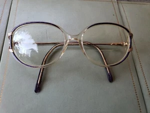 Vintage Genevieve Paris Design Elizabth Purple 53 16 Glasses - Picture 1 of 10