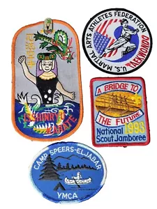 Karate Patch w Pin Taekwondo Martial Arts Camp Boyscout Embroidery Patches lot - Picture 1 of 7