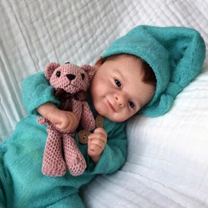 18in Reborn Baby Dolls Cute Realistic Newborn Lifelike Soft Cloth Body For Kids - Picture 1 of 4