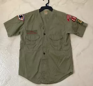Camicia Vintage Boy Scouts Of America BSA Ufficiale Boys Troop 198 Hatfield, IN - Foto 1 di 8