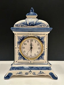 Blue Delft Schoonhoven Holland Clock German Mercedes Quartz Clock/Movements! - Picture 1 of 18