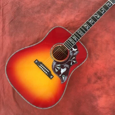 Hummingbird 1970's Acoustic Electric Guitar Cherry Sunburst Double B1g Pickups - Image 1 of 4