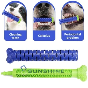 Dog Dental Teeth Oral Care Stick Toothbrush Pet Brushing Chew Toy Bone Cleaner - Picture 1 of 12