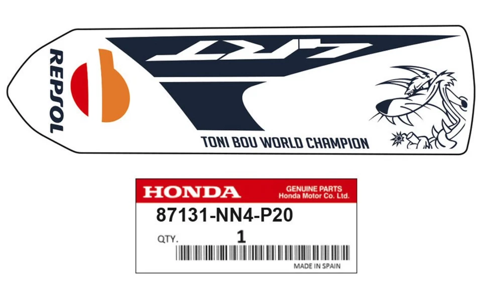 Adesivo ORIGINALE TONI BOU Per Parafango Anteriore Montesa Cota 301RR 2020-2023 Foto 1 de 3