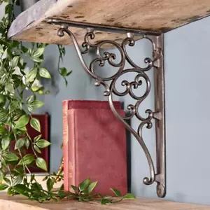 Cast Iron Ornate Scroll Shelf Bracket 27.5cm x 20.5cm - Picture 1 of 2