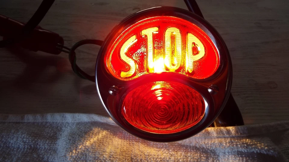 1928-1929-1930-1931 28-29-30-31 Ford model A Lt stop tail light w/ license plate - Image 1 of 4